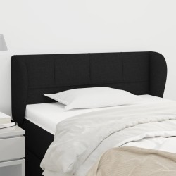 vidaXL Cabecero de tela negro 93x23x78/88 cm