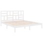 vidaXL Estructura de cama madera maciza blanca Super King 180x200 cm vidaXL Estructura de cama madera maciza blanca Super King 180x200 cm