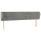 vidaXL Cabecero de terciopelo gris claro 203x23x78/88 cm vidaXL Cabecero de terciopelo gris claro 203x23x78/88 cm