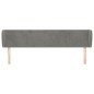 vidaXL Cabecero de terciopelo gris claro 203x23x78/88 cm vidaXL Cabecero de terciopelo gris claro 203x23x78/88 cm