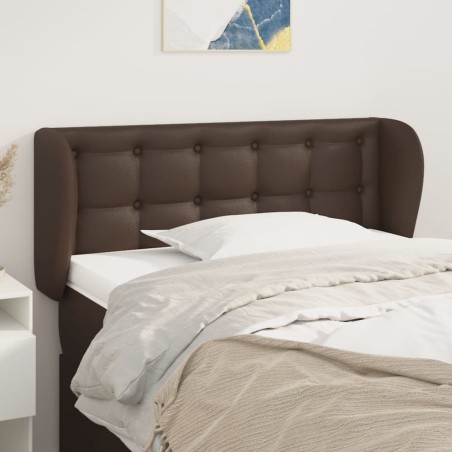 vidaXL Cabecero de cuero sintético marrón 93x23x78/88 cm