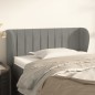 vidaXL Cabecero de terciopelo gris claro 93x23x78/88 cm vidaXL Cabecero de terciopelo gris claro 93x23x78/88 cm