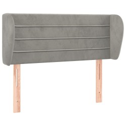 vidaXL Cabecero de terciopelo gris claro 93x23x78/88 cm