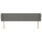 vidaXL Cabecero de tela gris oscuro 183x23x78/88 cm