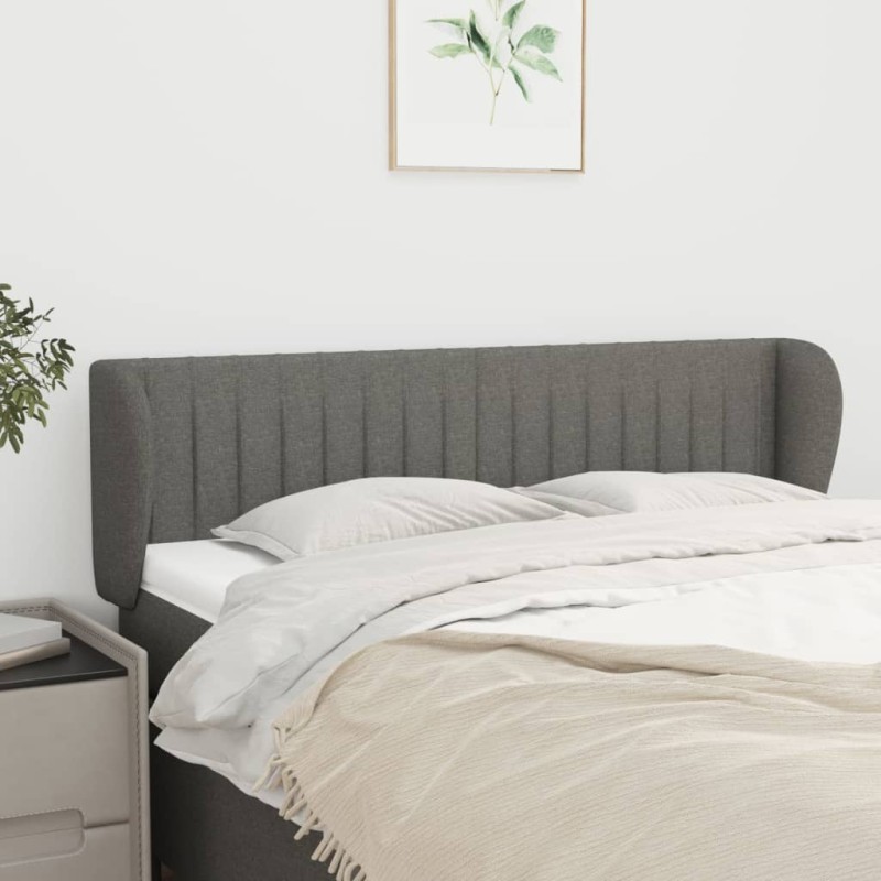 vidaXL Cabecero de tela gris oscuro 147x23x78/88 cm vidaXL Cabecero de tela gris oscuro 147x23x78/88 cm