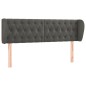 vidaXL Cabecero de terciopelo gris oscuro 163x23x78/88 cm vidaXL Cabecero de terciopelo gris oscuro 163x23x78/88 cm
