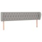 vidaXL Cabecero de tela gris claro 203x23x78/88 cm