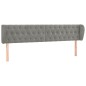 vidaXL Cabecero de terciopelo gris claro 183x23x78/88 cm vidaXL Cabecero de terciopelo gris claro 183x23x78/88 cm