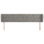vidaXL Cabecero de terciopelo gris claro 183x23x78/88 cm vidaXL Cabecero de terciopelo gris claro 183x23x78/88 cm