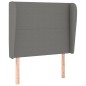 vidaXL Cabecero con orejas de tela gris oscuro 93x23x118/128 cm vidaXL Cabecero con orejas de tela gris oscuro 93x23x118/128 cm