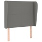 vidaXL Cabecero con orejas de tela gris oscuro 103x23x118/128 cm vidaXL Cabecero con orejas de tela gris oscuro 103x23x118/128 cm