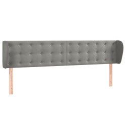 vidaXL Cabecero de terciopelo gris claro 203x23x78/88 cm