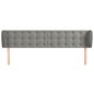 vidaXL Cabecero de terciopelo gris claro 203x23x78/88 cm vidaXL Cabecero de terciopelo gris claro 203x23x78/88 cm