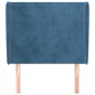 vidaXL Cabecero con orejas de terciopelo azul oscuro 103x23x118/128 cm vidaXL Cabecero con orejas de terciopelo azul oscuro 103x23x118/128 cm