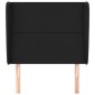 vidaXL Cabecero con orejas de cuero sintético negro 83x23x118/128 cm