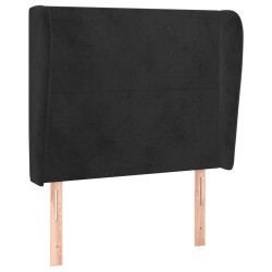 vidaXL Cabecero con orejas de terciopelo negro 103x23x118/128 cm