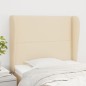 vidaXL Cabecero con orejas de tela color crema 83x23x118/128 cm