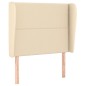 vidaXL Cabecero con orejas de tela color crema 83x23x118/128 cm