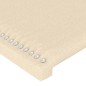 vidaXL Cabecero con orejas de tela color crema 83x23x118/128 cm