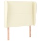 vidaXL Cabecero con orejas de cuero sintético crema 103x23x118/128cm vidaXL Cabecero con orejas de cuero sintético crema 103x23x118/128cm