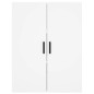 vidaXL Aparador alto madera contrachapada blanco 69,5x34x180 cm