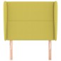 vidaXL Cabecero con orejas de tela verde 93x23x118/128 cm