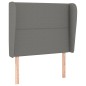 vidaXL Cabecero con orejas de tela gris oscuro 103x23x118/128 cm vidaXL Cabecero con orejas de tela gris oscuro 103x23x118/128 cm