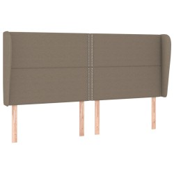 vidaXL Cabecero con orejas de tela gris taupe 163x23x118/128 cm