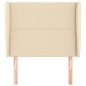 vidaXL Cabecero con orejas de tela color crema 103x23x118/128 cm vidaXL Cabecero con orejas de tela color crema 103x23x118/128 cm