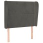vidaXL Cabecero con orejas de terciopelo gris oscuro 83x23x118/128 cm vidaXL Cabecero con orejas de terciopelo gris oscuro 83x23x118/128 cm