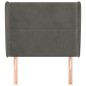 vidaXL Cabecero con orejas de terciopelo gris oscuro 83x23x118/128 cm vidaXL Cabecero con orejas de terciopelo gris oscuro 83x23x118/128 cm