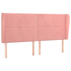 vidaXL Cabecero con orejas de terciopelo rosa 203x23x118/128 cm