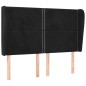 vidaXL Cabecero con orejas de terciopelo negro 147x23x118/128 cm vidaXL Cabecero con orejas de terciopelo negro 147x23x118/128 cm