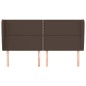 vidaXL Cabecero con orejas cuero sintético marrón 183x23x118/128cm vidaXL Cabecero con orejas cuero sintético marrón 183x23x118/128cm