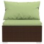 vidaXL Set muebles de jardín 7 piezas y cojines ratán sintético marrón vidaXL Set muebles de jardín 7 piezas y cojines ratán sintético marrón