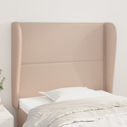 vidaXL Cabecero con orejas cuero sintético capuchino 83x23x118/128 cm