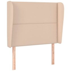 vidaXL Cabecero con orejas cuero sintético capuchino 83x23x118/128 cm