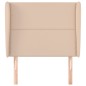 vidaXL Cabecero con orejas cuero sintético capuchino 83x23x118/128 cm