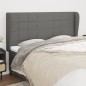 vidaXL Cabecero con orejas de tela gris oscuro 163x23x118/128 cm vidaXL Cabecero con orejas de tela gris oscuro 163x23x118/128 cm