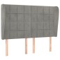 vidaXL Cabecero con orejas de terciopelo gris claro 147x23x118/128 cm vidaXL Cabecero con orejas de terciopelo gris claro 147x23x118/128 cm
