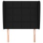 vidaXL Cabecero con orejas de tela negro 93x23x118/128 cm vidaXL Cabecero con orejas de tela negro 93x23x118/128 cm