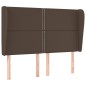 vidaXL Cabecero con orejas de cuero sintético marrón 147x23x118/128 cm vidaXL Cabecero con orejas de cuero sintético marrón 147x23x118/128 cm