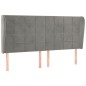 vidaXL Cabecero con orejas de terciopelo gris claro 163x23x118/128 cm vidaXL Cabecero con orejas de terciopelo gris claro 163x23x118/128 cm