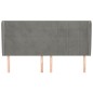 vidaXL Cabecero con orejas de terciopelo gris claro 163x23x118/128 cm vidaXL Cabecero con orejas de terciopelo gris claro 163x23x118/128 cm