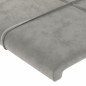 vidaXL Cabecero con orejas de terciopelo gris claro 163x23x118/128 cm vidaXL Cabecero con orejas de terciopelo gris claro 163x23x118/128 cm