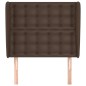 vidaXL Cabecero con orejas de cuero sintético marrón 83x23x118/128 cm