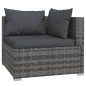 vidaXL Set de sofás de jardín 6 piezas y cojines ratán sintético gris vidaXL Set de sofás de jardín 6 piezas y cojines ratán sintético gris