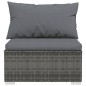vidaXL Set de sofás de jardín 6 piezas y cojines ratán sintético gris vidaXL Set de sofás de jardín 6 piezas y cojines ratán sintético gris