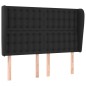 vidaXL Cabecero con orejas de cuero sintético negro 147x23x118/128 cm
