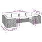 vidaXL Set de sofás de jardín 6 piezas y cojines ratán sintético gris vidaXL Set de sofás de jardín 6 piezas y cojines ratán sintético gris